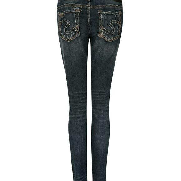 EUC Silver Aiko Mid Skinny Destructed Jeans Extra Tall 36Wx37L - Picture 2 of 16